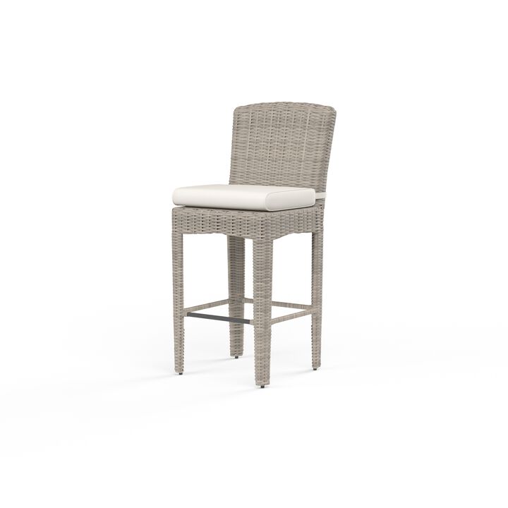 Manhattan Barstool in Linen Canvas w/ Self Welt