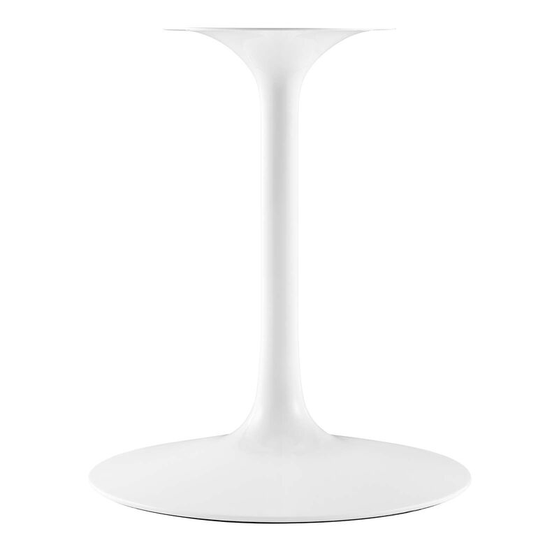 Modway - Lippa 54" Round Artificial Marble Dining Table White