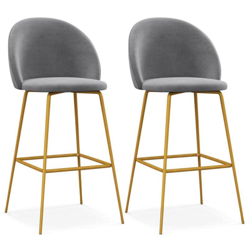 Hivvago 29 Inches Bar Stools Set of 2 with Padded Seats