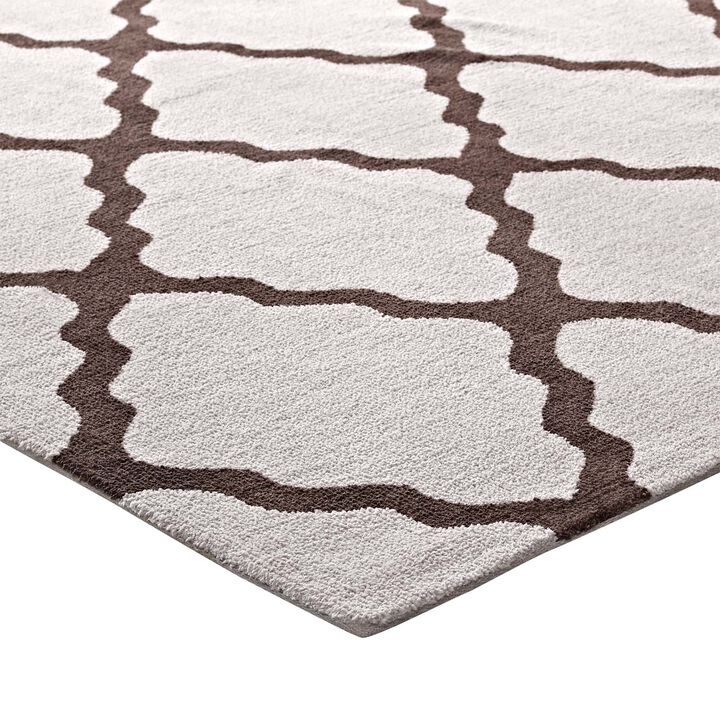 Marja Moroccan Trellis 5x8 Area Rug - Brown and Gray