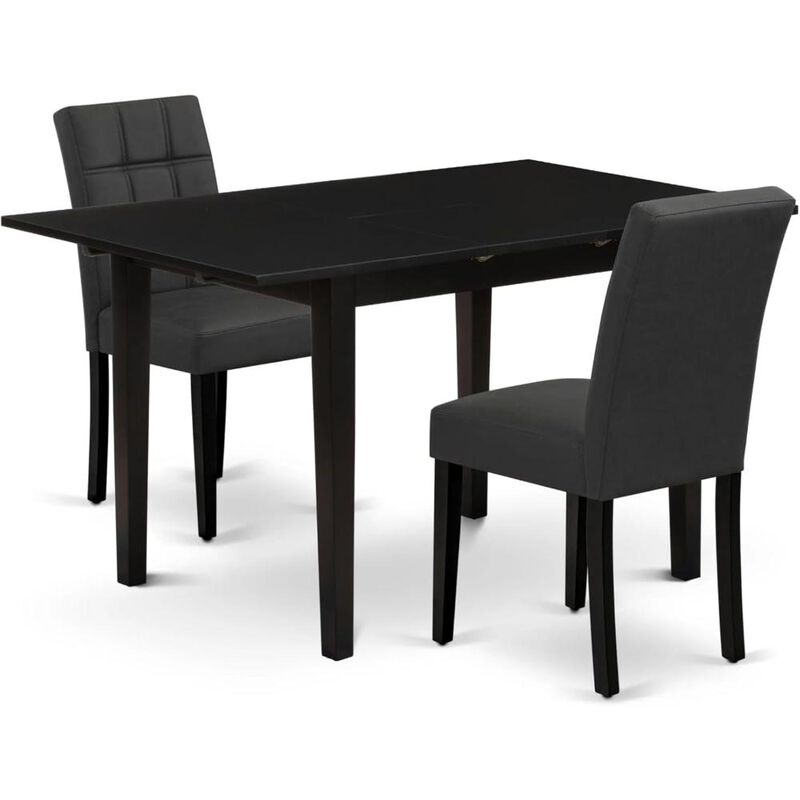 3 Piece Dinner Table Set consists A Wooden Table