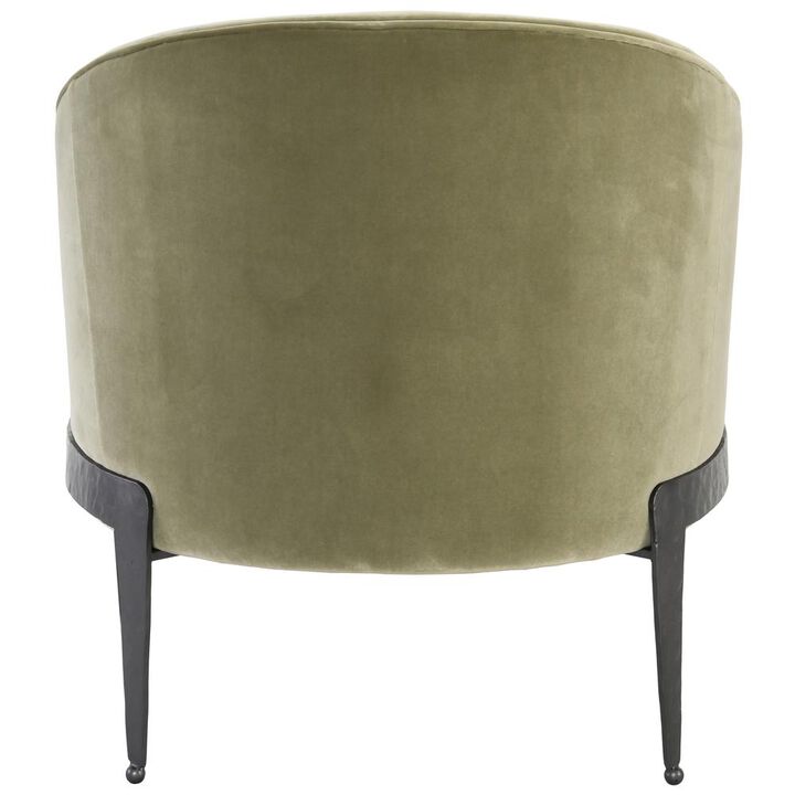 Belen Kox Modern Olive Green Barrel Accent Chair, Belen Kox