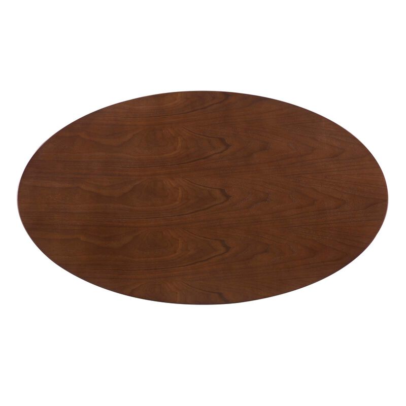 Modway - Zinque 48" Oval Dining Table Gold Walnut