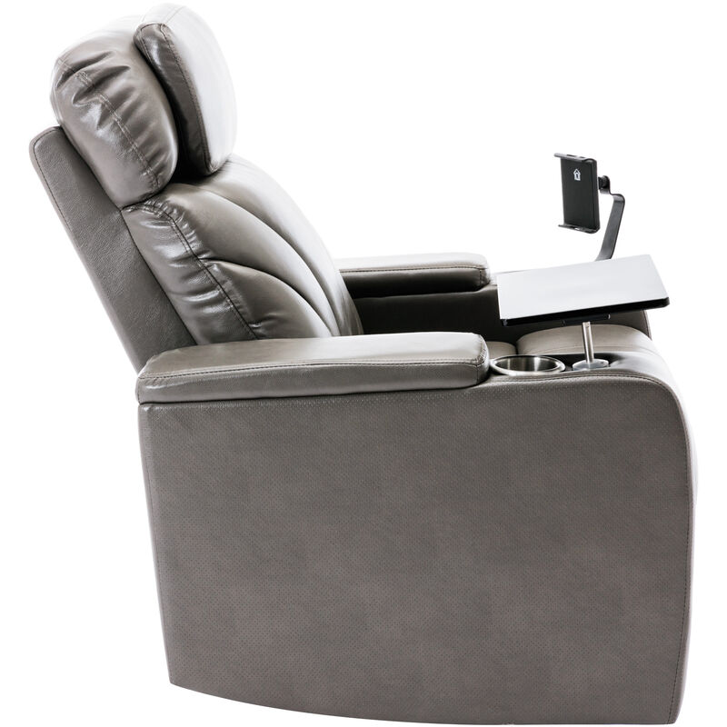 Merax Power Motion Recliner with USB Charging Port and Hidden Arm Storage