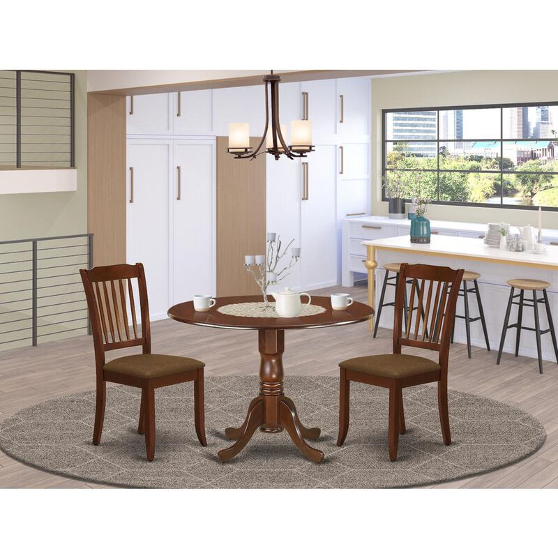 Dining Room Set Mahogany, DLDA3-MAH-C