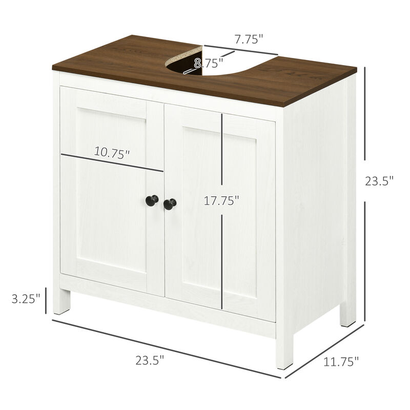 Bathroom Sink Cabinet, Freestanding Under Sink Cabinet Doors Adjustable Shelf