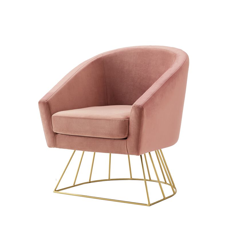 Inspired Home Glenda Velvet Accent Chair