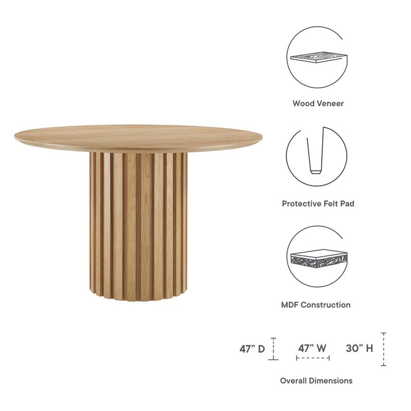 Modway - Senja 47" Round Dining Table Oak