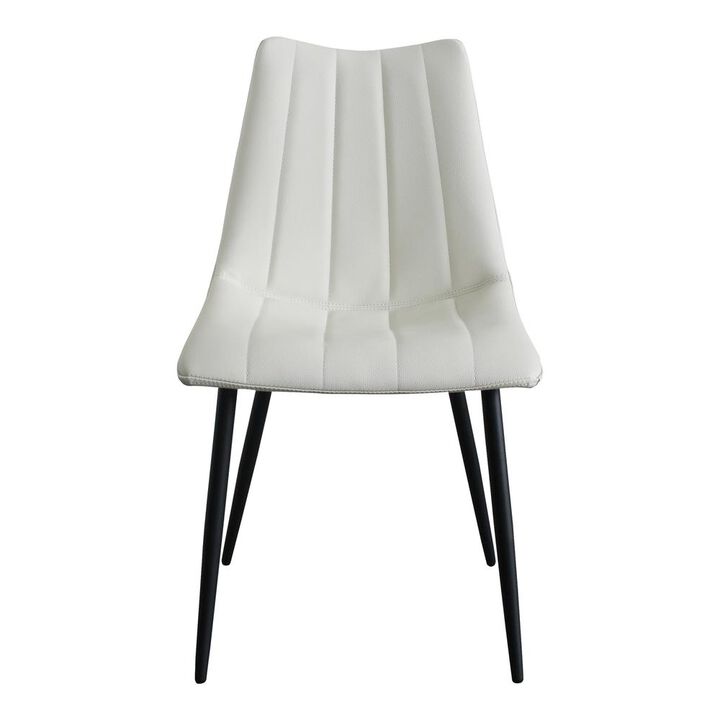 Moe's Home Collection Alibi Dining Chair Ivory-Set Of Two