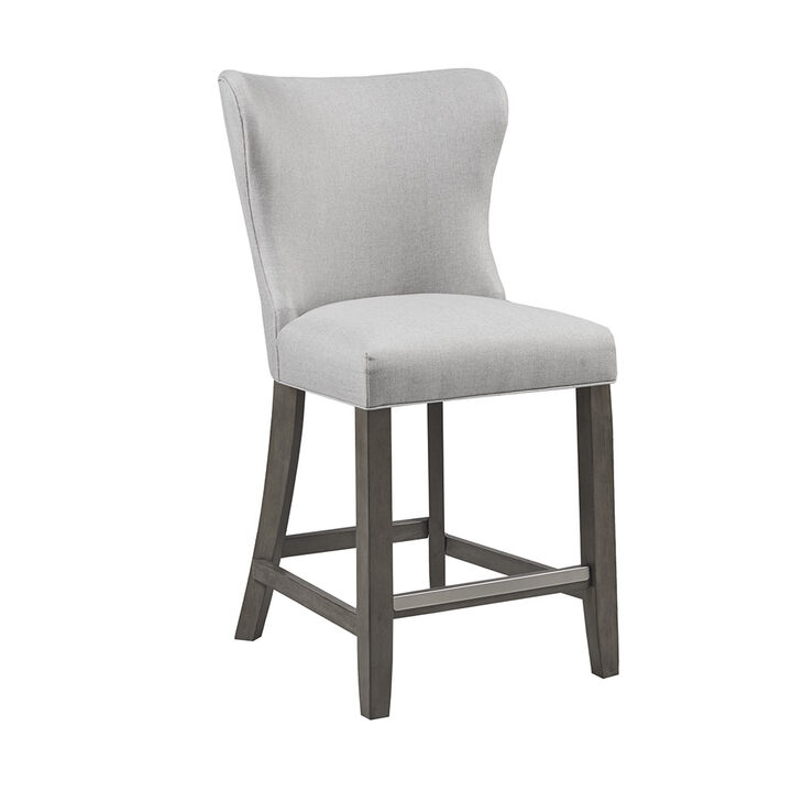 Gracie Mills Anastasia 25.5" Wing-Back Upholstered Counter Stool