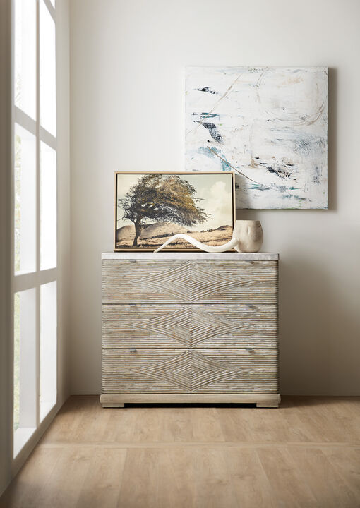 Amani Three-drawer Accent Chest in Light Wood