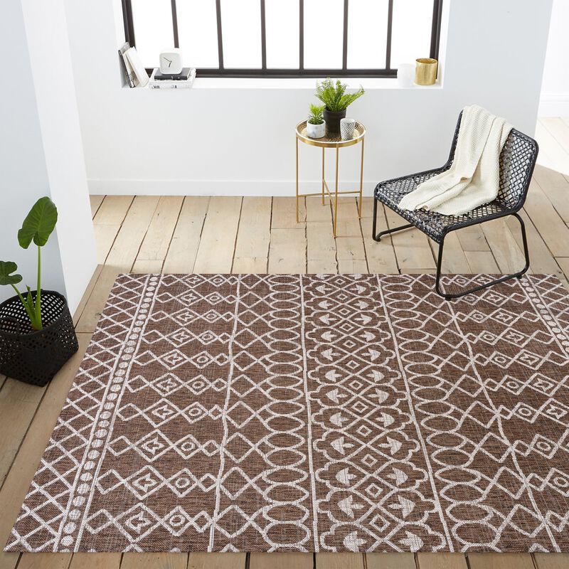 Kafel Tribal Bohemian Indoor/Outdoor Area Rug