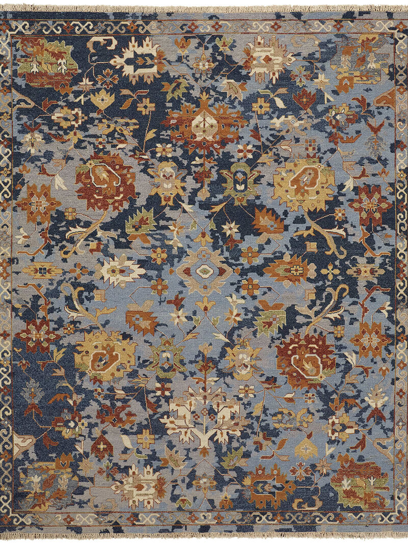 Leylan 0587F 8'6" x 11'6" Blue/Orange/Red Rug