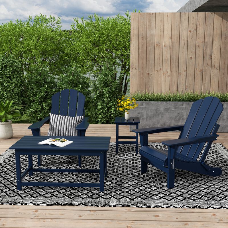 WestinTrends 4-Piece Outdoor Paio Adirondack Conversation Seating Set