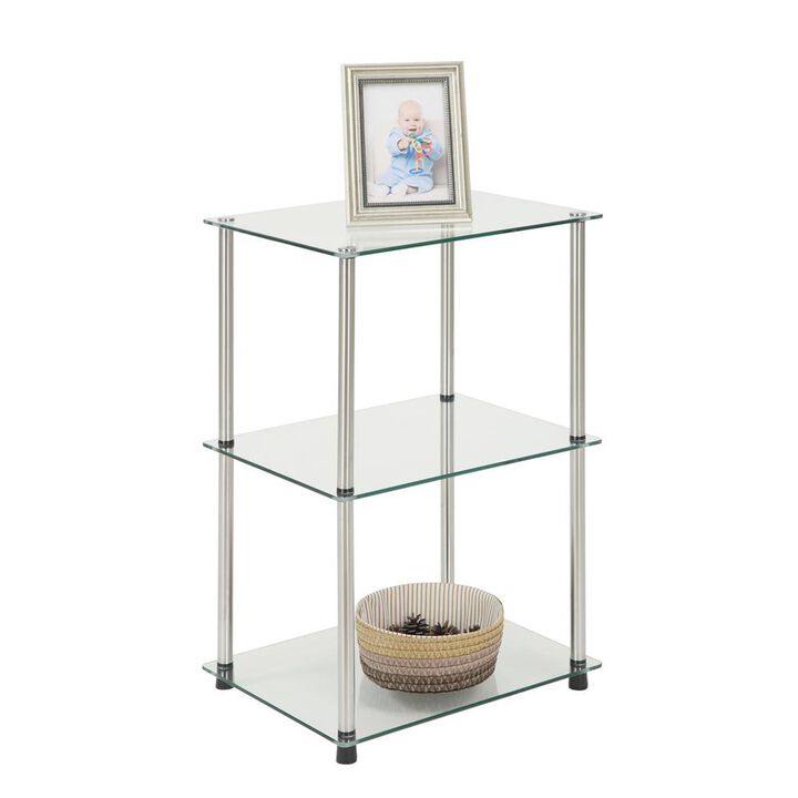 Convience Concept, Inc. Designs2Go Classic Glass 3 Tier Lamp / End Table
