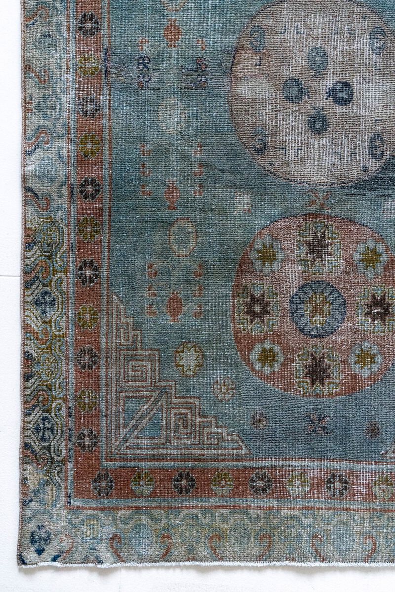 District Loom Vintage Khotan scatter rug-Pryor