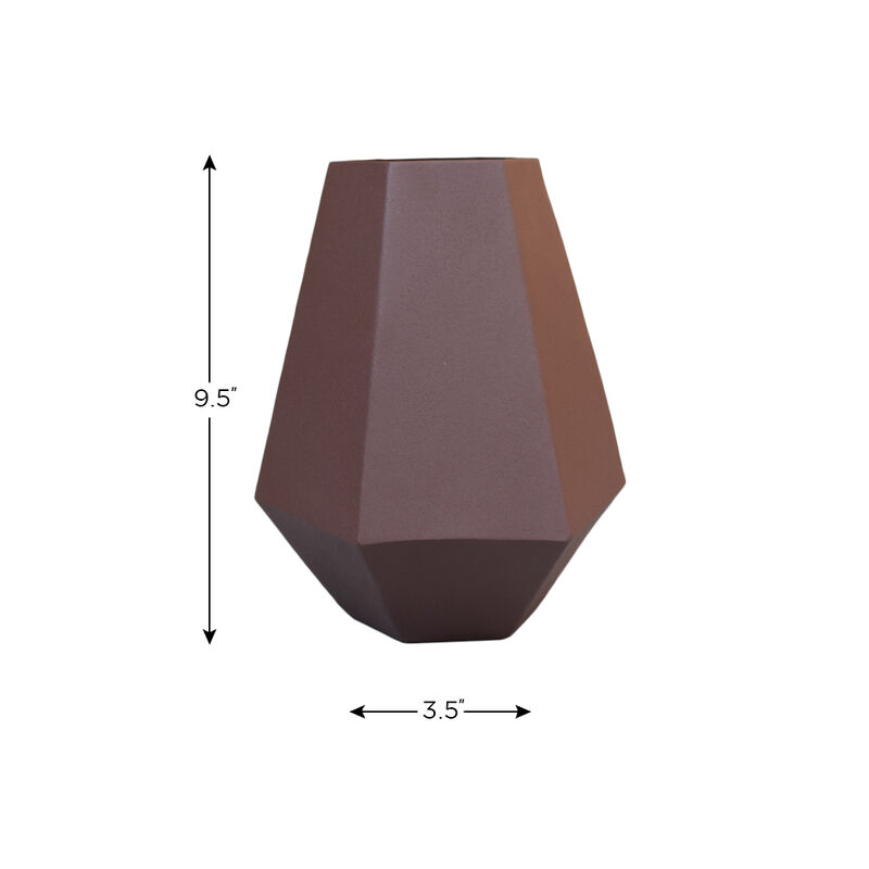 Handmade Iron Geometric Rust Bud Vase For Indoor & Outdoor Use BBH Homes