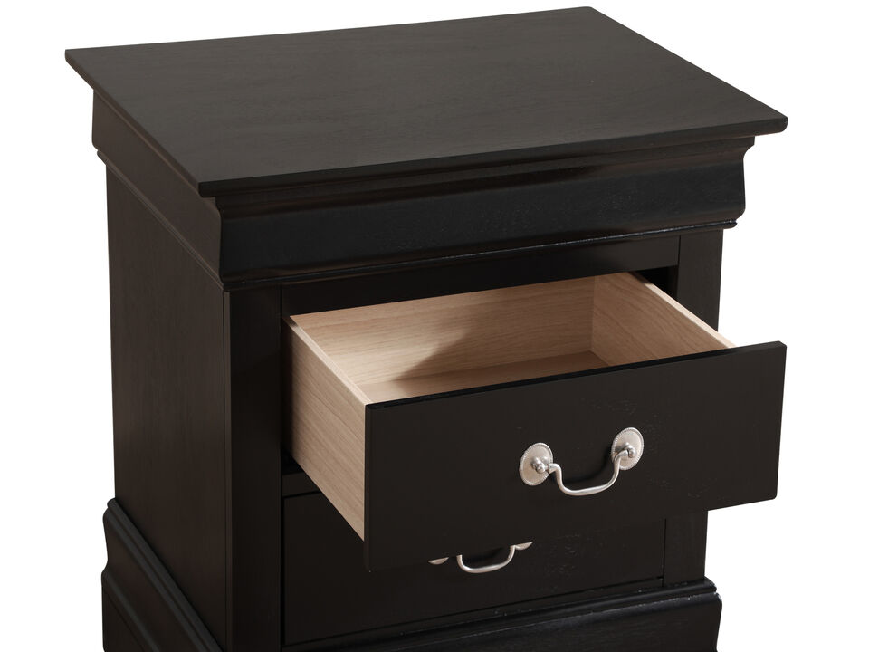 Louis Philippe 2-Drawer Nightstand (24 in. H X 22 in. W X 16 in. D)