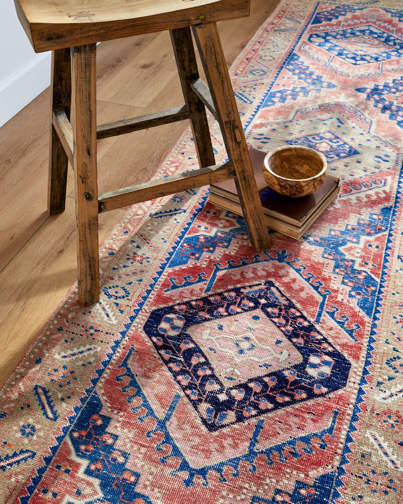 District Loom Antique Heriz Runner Rug-Mariner