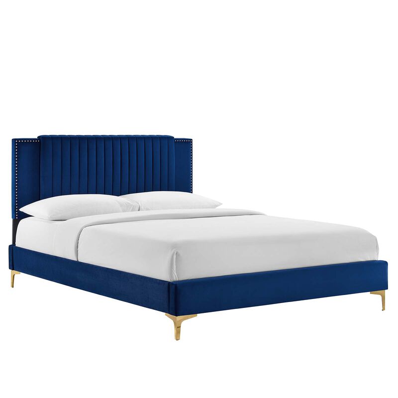 Modway - Zahra Channel Tufted Performance Velvet Queen Platform Bed