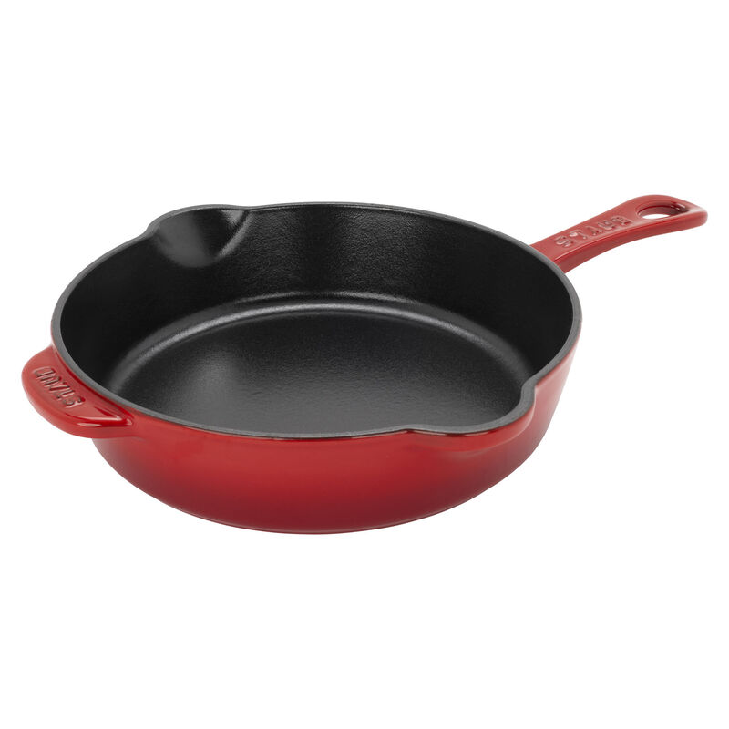 STAUB Cast Iron 8.5-inch Traditional Deep Skillet - Black