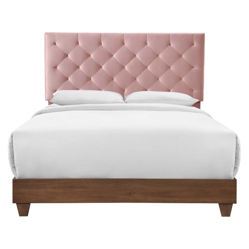 Modway - Rhiannon Diamond Tufted Upholstered Performance Velvet Queen Bed