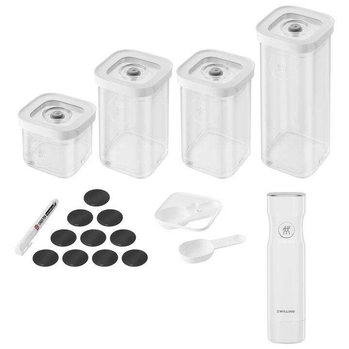 ZWILLING Fresh & Save Cube Box Starter Set, 6-pc, Plastic, Airtight Dry Food Storage Container, Small Cube Set