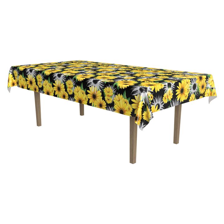 16" Vibrant Unique Sunflower Print Designed Tablecover