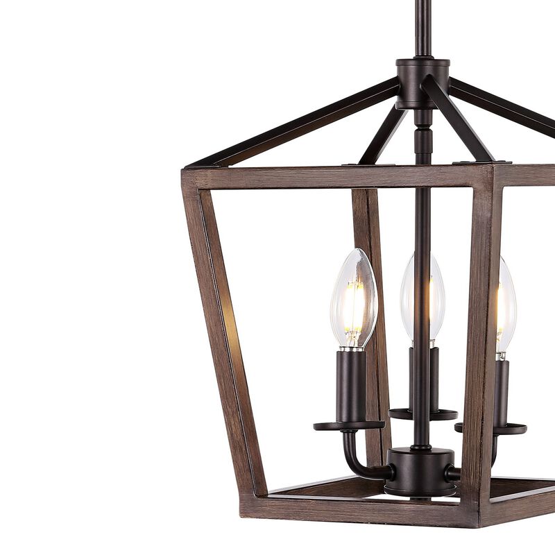 Oria Iron Farmhouse Industrial Lantern LED Pendant