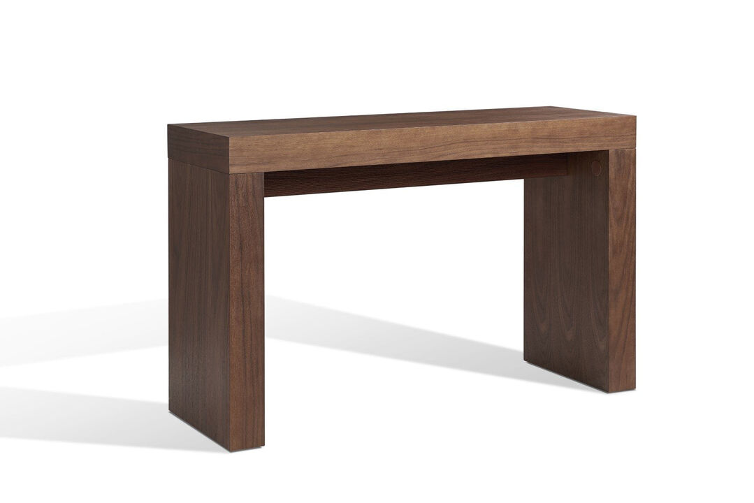 Console table, MDF with walnut veneer