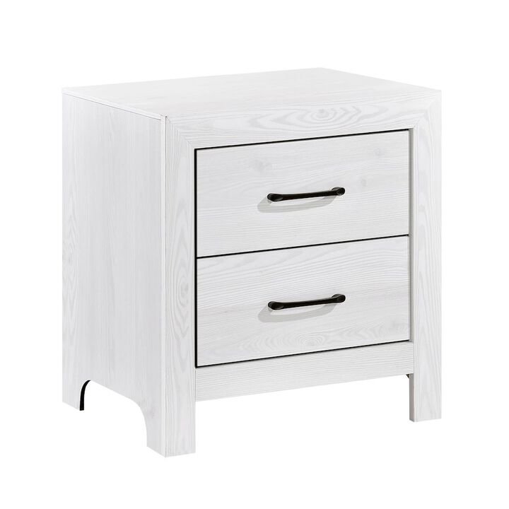 Lexicon Corbin Asian Hardwood Nightstand in White