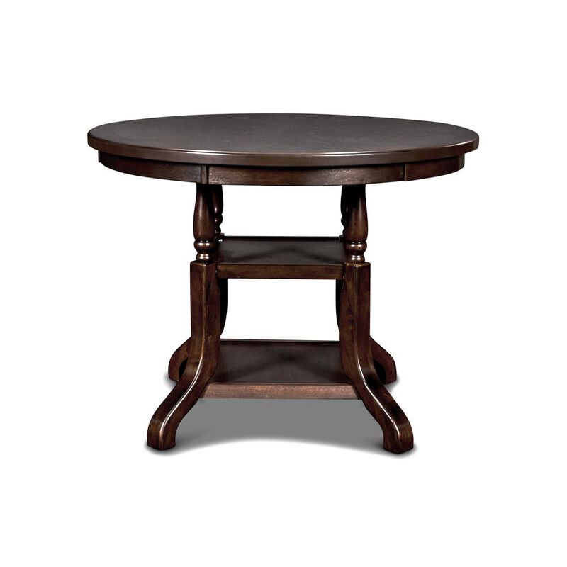 New Classic Furniture Furniture Bixby Solid Wood Counter Dining Table in Espresso