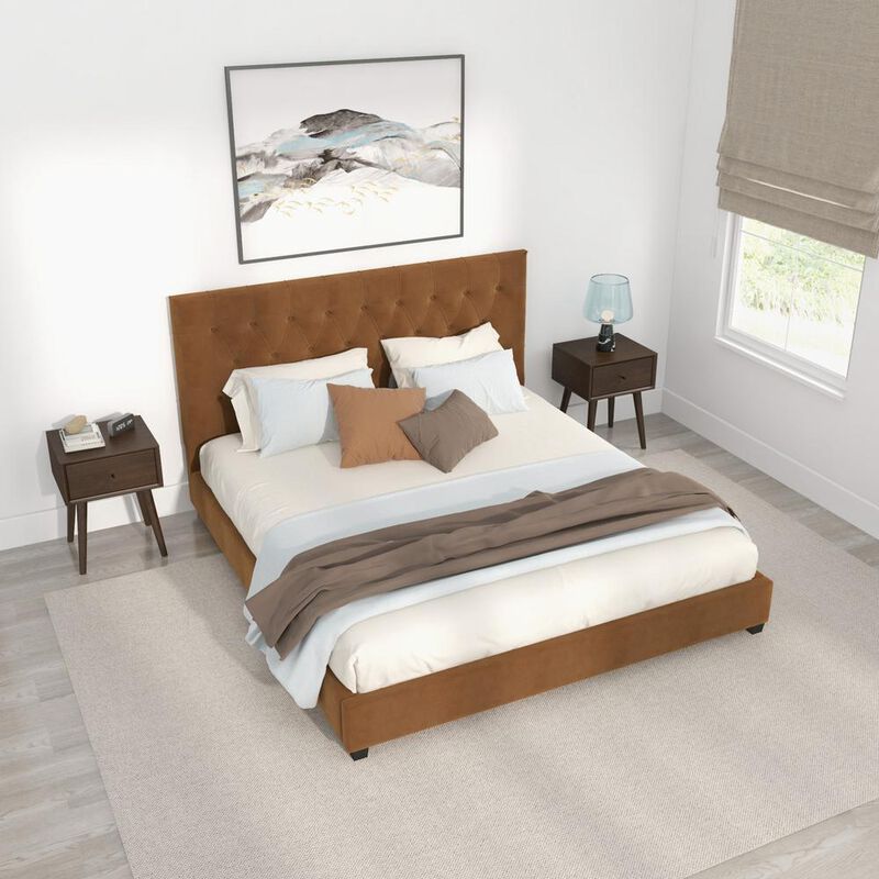 Ashcroft Furniture Co Donald King Upholstered Platform Bed