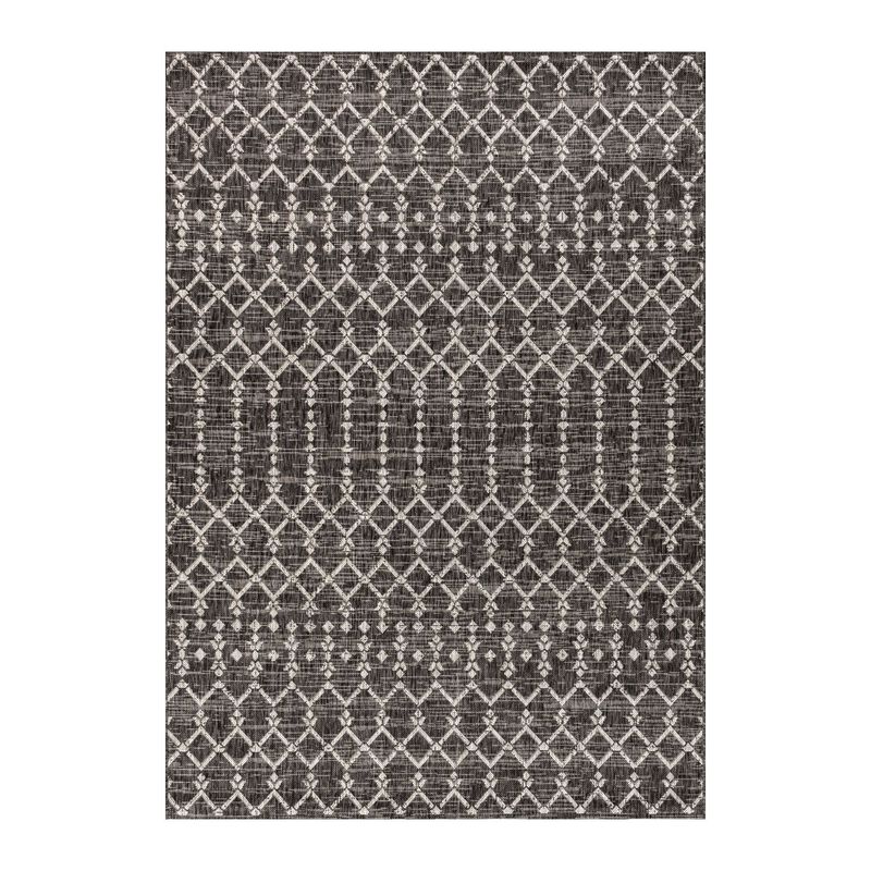 Ourika Moroccan Geometric Textured Weave Indoor/Outdoor Runner Rug