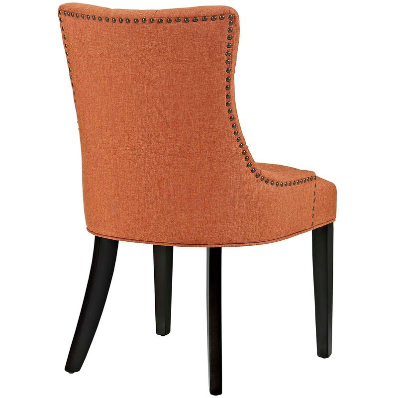 Regent Fabric Dining Chair, Orange-Benzara