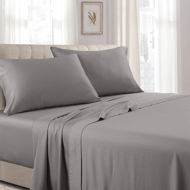 Egyptian Linens - Low Profile (7-10 inches) Soft Cotton Sateen Sheet Set - Made in USA