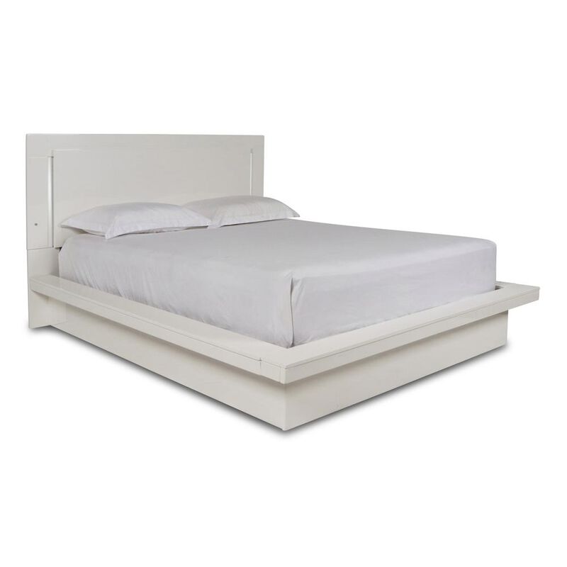 New Classic Furniture Furniture Sapphire Contemporary Solid Wood 6/6 Ek Bed in White