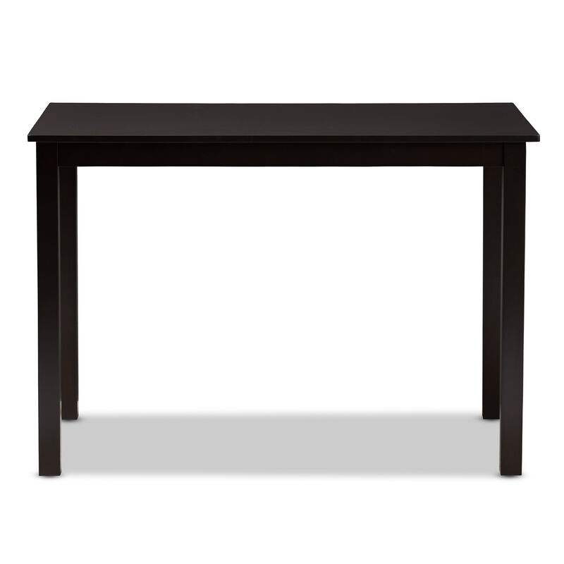 Baxton Studio Eveline Modern Espresso Brown Finished Wood 43-Inch Dining Table