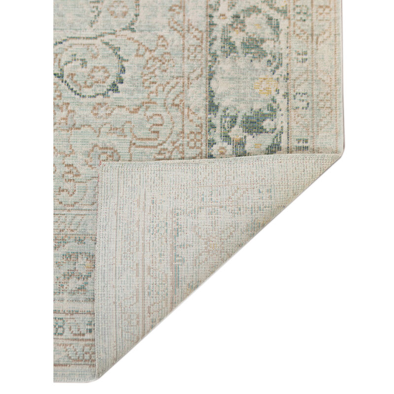 Century Haven Vintage Green Polyester Area Rug