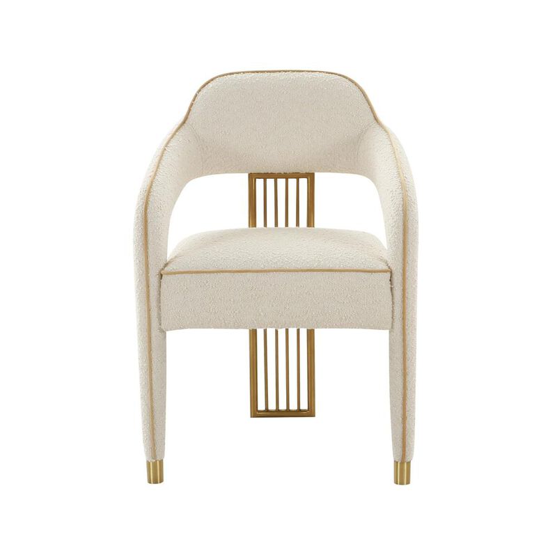 Belen Kox Cream Boucle Luxe Dining Chair, Belen Kox