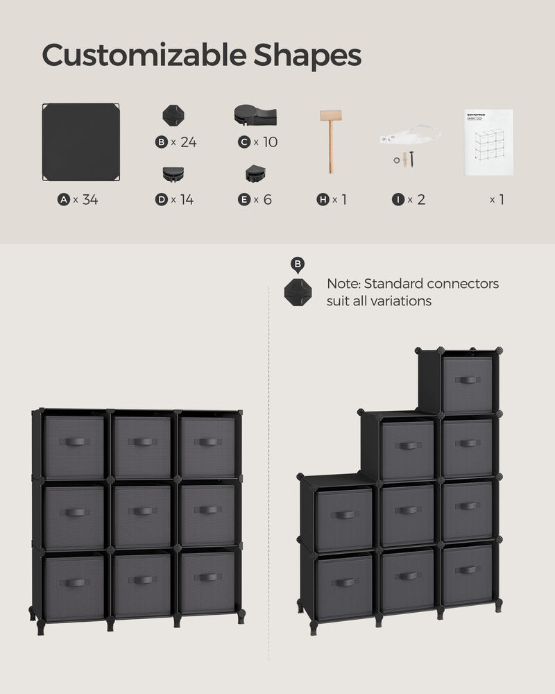 Stylish 9-Cube Organizer for Efficient Storage Solutions