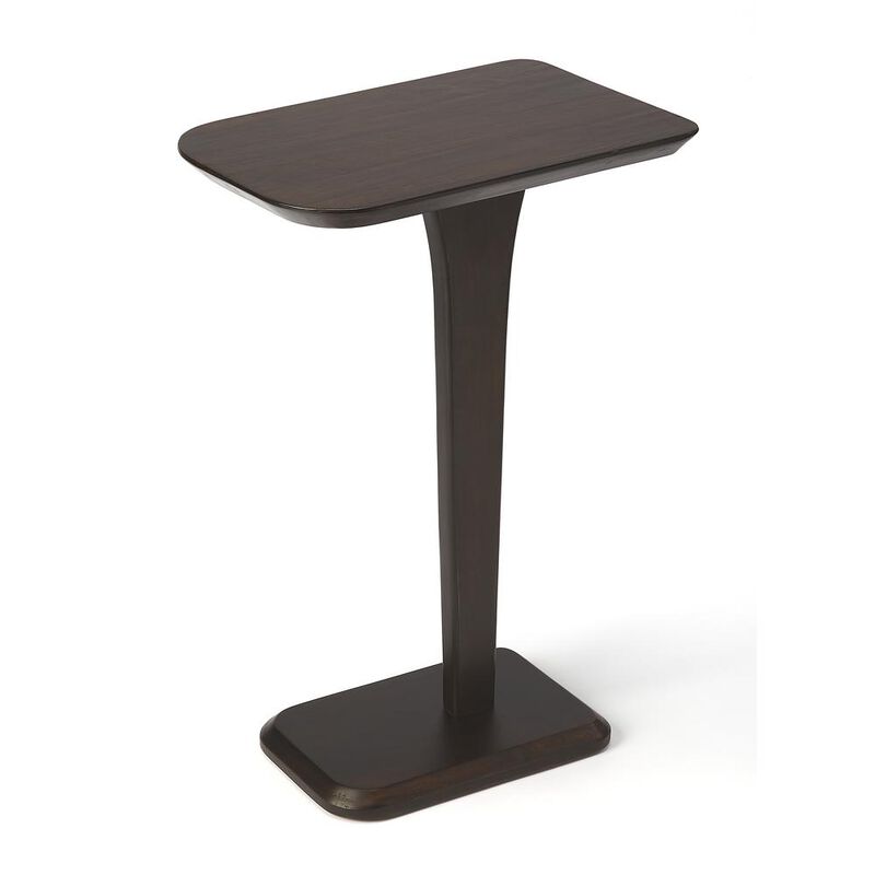 Modern Elegance Cocoa Brown Pedestal Table, Belen Kox