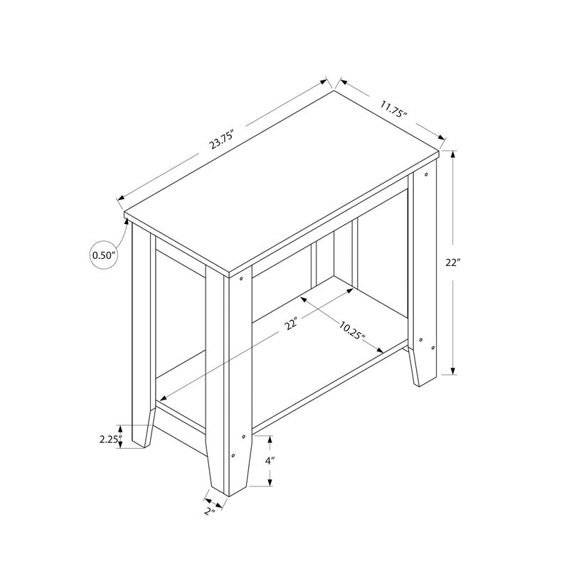 Monarch Specialties I 3115 Accent Table, Side, End, Nightstand, Lamp, Living Room, Bedroom, Laminate, Brown, Transitional