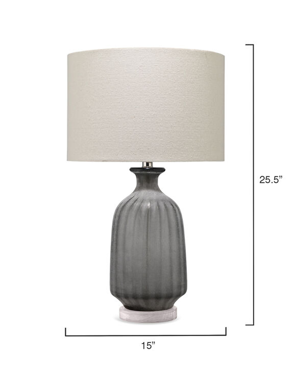 Grey Frosted Glass Table Lamp