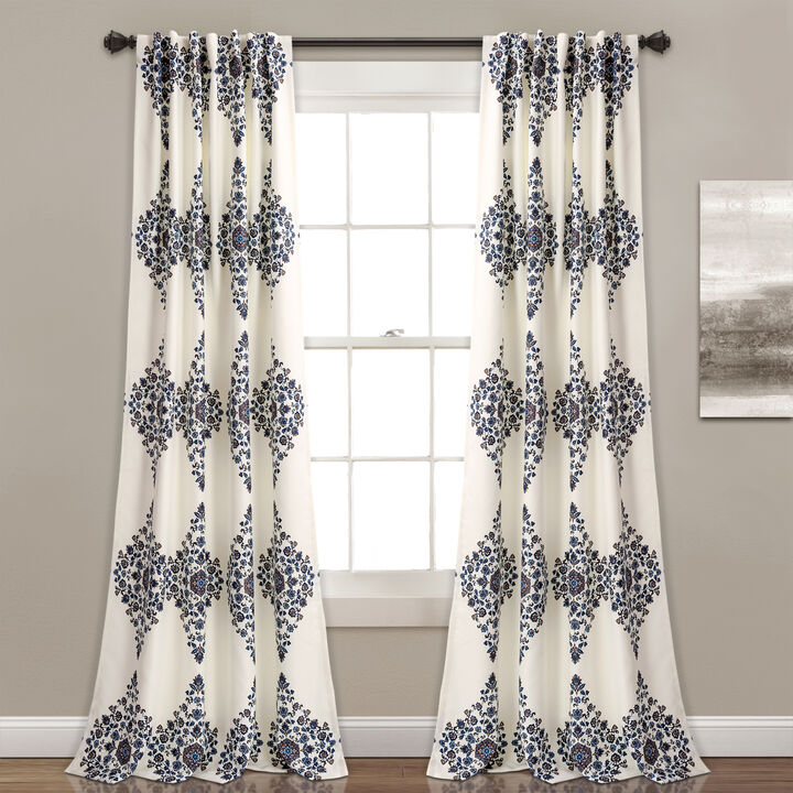 Keya Medallion Light Filtering Window Curtain Panels