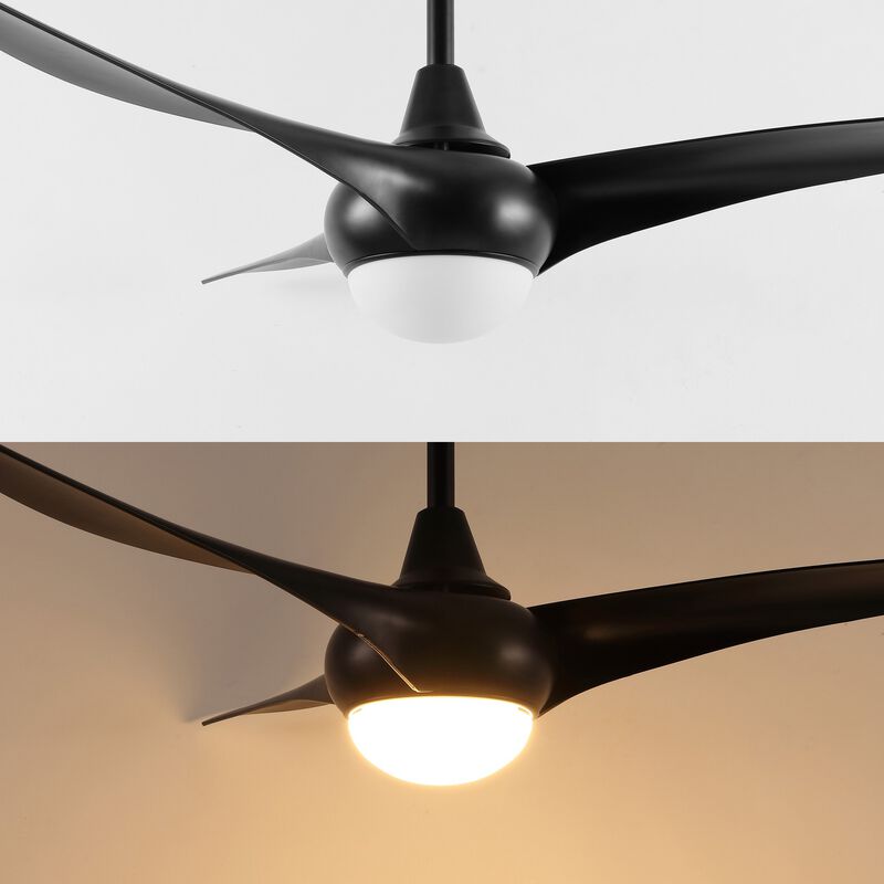 Aviator Coastal Vintage Iron/Plastic Retro Swirl Integrated LED Ceiling Fan