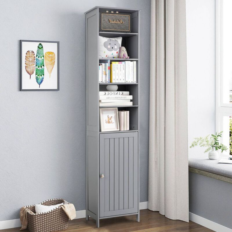 72 Inches Free Standing Tall Floor Bathroom Storage Cabinet