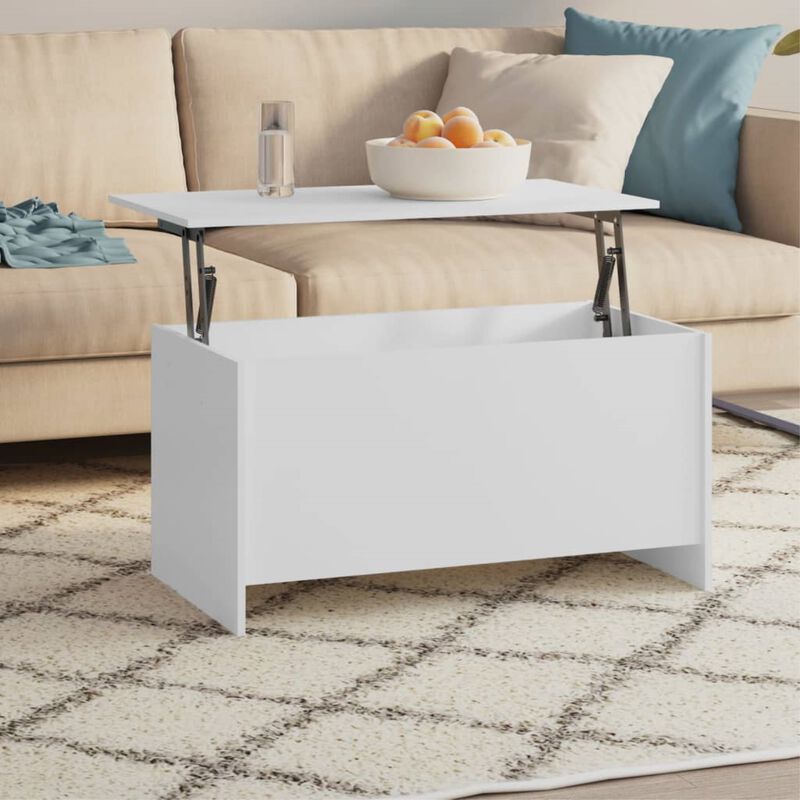 vidaXL Coffee Table White 40.2"x21.9"x20.7" Engineered Wood