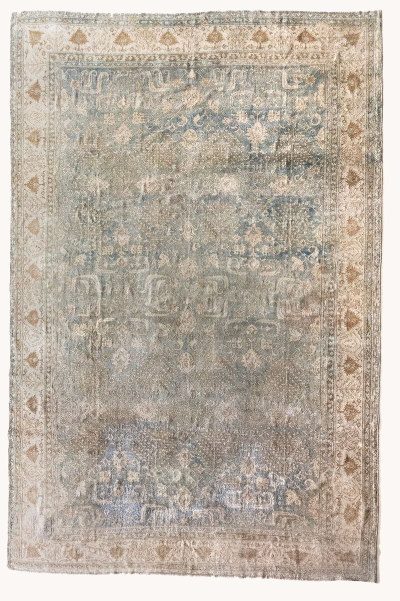 District Loom Antique Indian Agra area rug-Agra