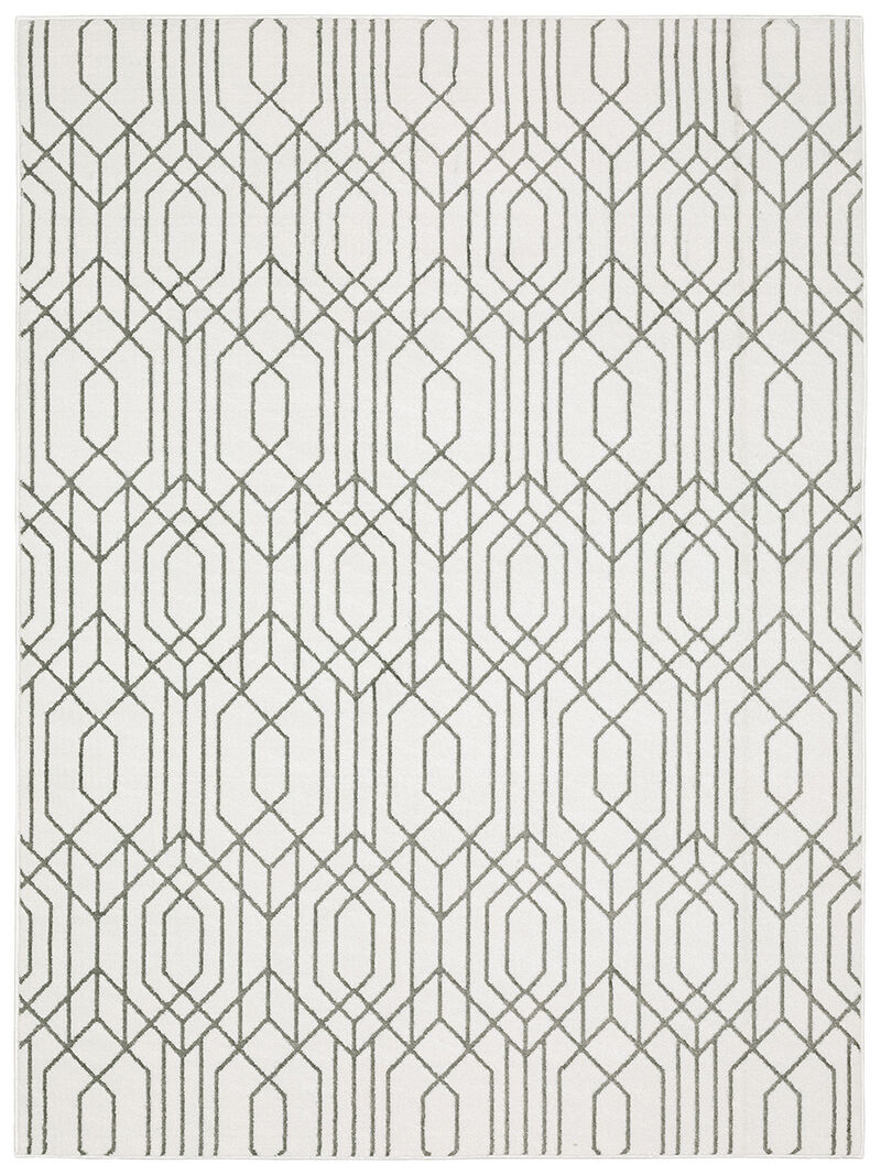 Montecito 6'7" x 9'6" White Rug